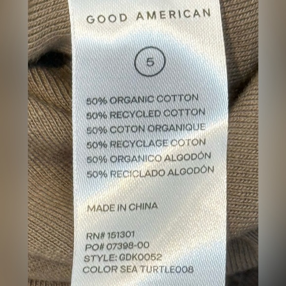 NWT Good American Mini Dress Cotton Ruched Sea Turtle008 Size‎ XXL - Picture 8 of 9